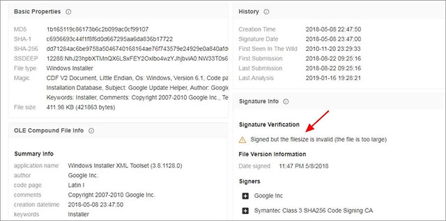 Microsoft shook hands with VirusTotal in resolving malicious code issues that affected MSI files Picture 3