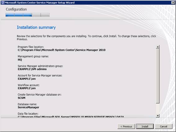 Microsoft System Center Service Manager - Part 2: Installation Picture 12
