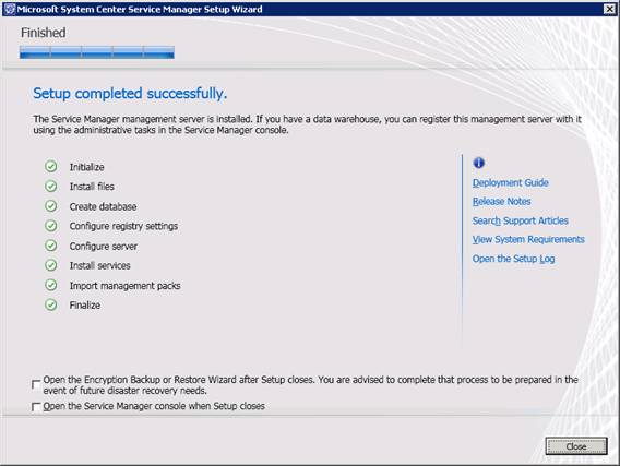 Microsoft System Center Service Manager - Part 2: Installation Picture 13