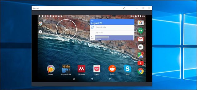 Microsoft tested the Android screen on a Windows 10 computer Picture 3