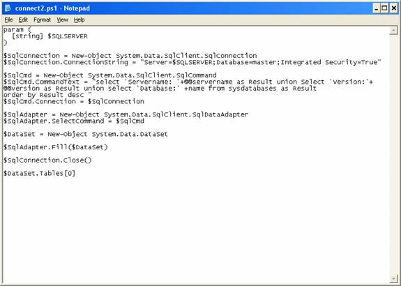 Microsoft Windows Power Shell and SQL Server 2005 SMO - Part 4 Picture 4