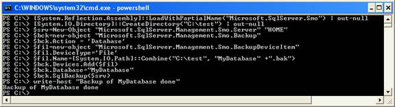 Microsoft Windows PowerShell and SQL Server 2005 SMO - Part 6 Picture 6