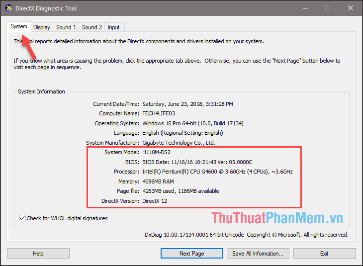Minimum configuration to install Windows 10, how to check the machine configuration to install Windows 10 Picture 3