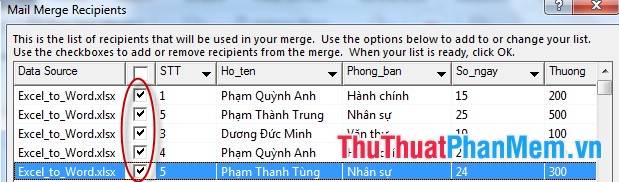 Mix data from Excel to Word Picture 8