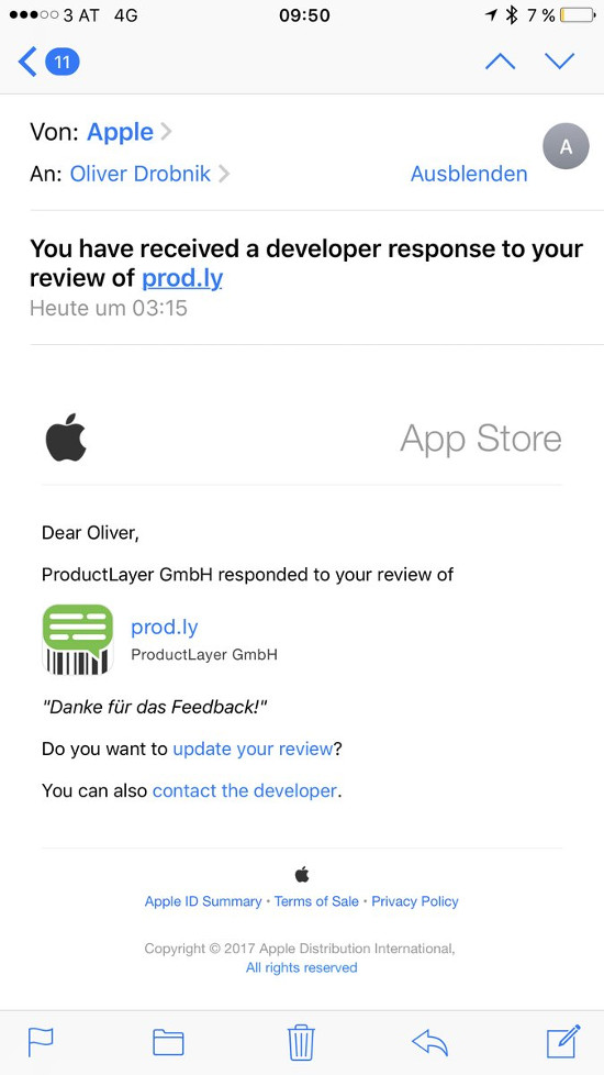 Mobile app publishers can now interact with users on the App Store Picture 5