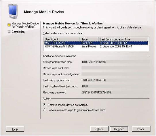 Mobile communication with Exchange Server 2007 - Part 2: Mobile device management Picture 8