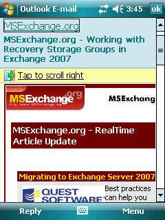Mobile communications with Exchange Server 2007 - Part 1: New device features and improvements Picture 1