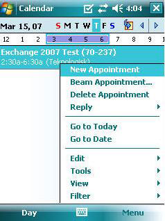 Mobile communications with Exchange Server 2007 - Part 1: New device features and improvements Picture 4