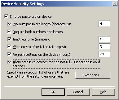 Mobile messaging in Exchange 2003 (Part 2): Discover security policies Picture 3