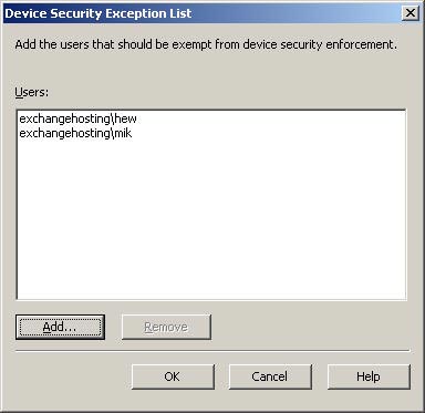 Mobile messaging in Exchange 2003 (Part 2): Discover security policies Picture 4