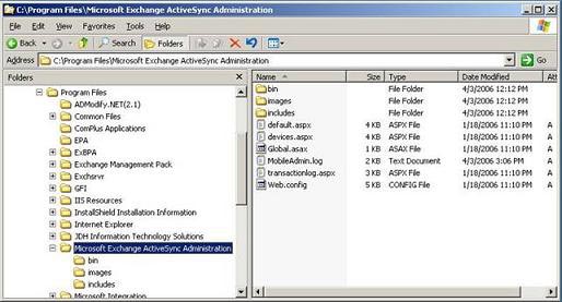Mobile messaging in Exchange 2003 - Part 3: Installation, administration, and use of Microsoft Exchange Server ActiveSync Web Administration tool Picture 10