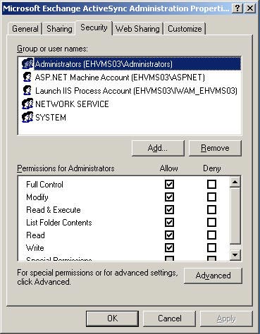 Mobile messaging in Exchange 2003 - Part 3: Installation, administration, and use of Microsoft Exchange Server ActiveSync Web Administration tool Picture 11