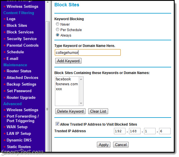 Monitor your child's activity through the Wireless Router Picture 7