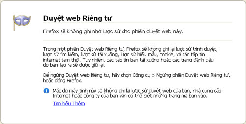 Mozilla Firefox - Private browsing Picture 3