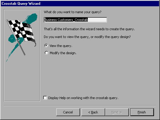 MS Access 2003 - Lesson 22: Using Query Wizards Picture 12