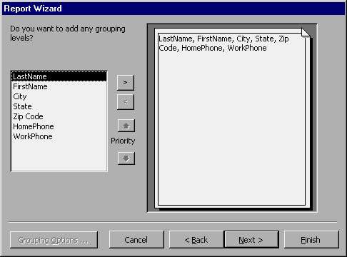 MS Access 2003 - Lesson 31: Creating a Report Picture 2