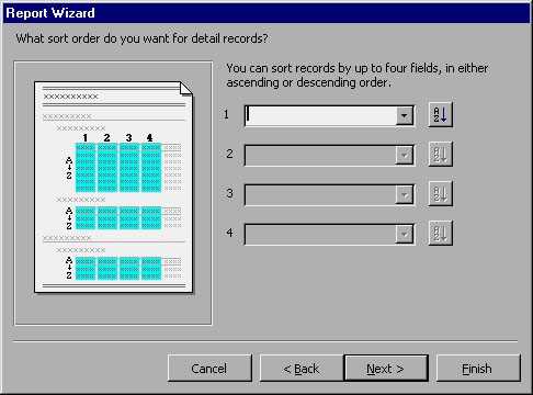 MS Access 2003 - Lesson 31: Creating a Report Picture 4