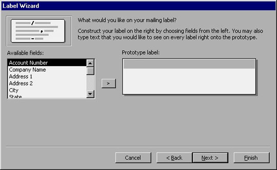 MS Access 2003 - Lesson 33: Creating Mailing Labels (mailing labels) Picture 4