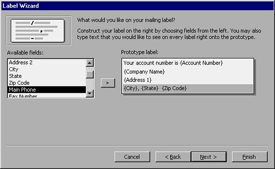 MS Access 2003 - Lesson 33: Creating Mailing Labels (mailing labels) Picture 5