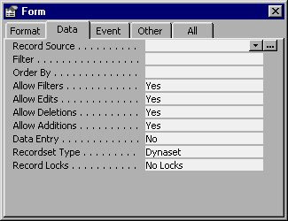 MS Access 2003 - Lesson 36: Defining individual Forms Picture 3