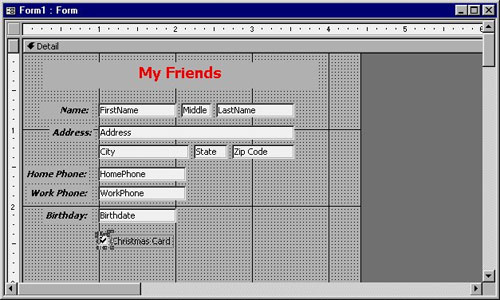 MS Access 2003 - Lesson 36: Defining individual Forms Picture 31
