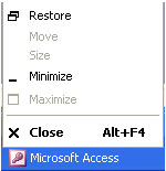 MS Access 2003 - Lesson 4: Exit Access Picture 4