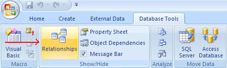 MS Access 2007 - Lesson 8: Establish relationships between tables Picture 4