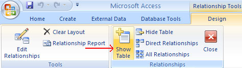 MS Access 2007 - Lesson 8: Establish relationships between tables Picture 5