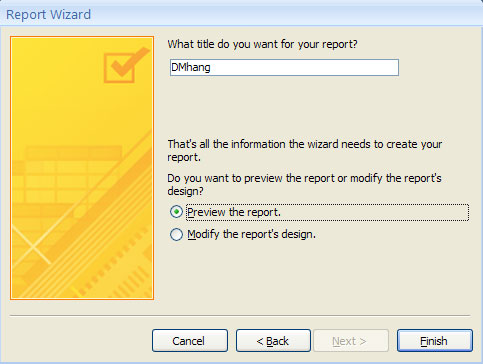 MS Access - Lesson 13: Creating Reports (report) Picture 9
