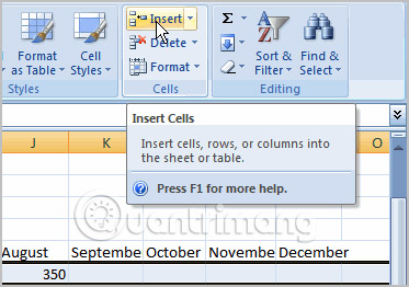 MS Excel 2007 - Lesson 10: Modify columns, rows and cells Picture 6