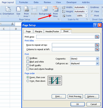 MS Excel 2007 - Lesson 13: Format sheets and prints - TipsMake.com