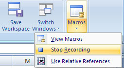 MS Excel 2007 - Lesson 7: Create Macros in Excel 2007 Picture 3