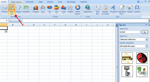 MS Excel 2007 - Lesson 9: Insert images and graphics into a spreadsheet Picture 2