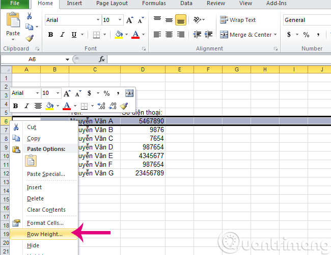 MS Excel - Lesson 4: Working with lines, columns, sheets - TipsMake.com