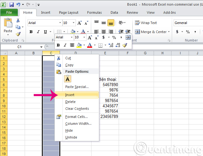 MS Excel - Lesson 4: Working with lines, columns, sheets - TipsMake.com