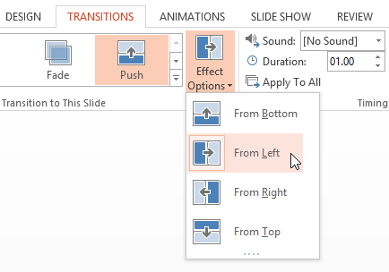 MS PowerPoint 2007 - Lesson 10: Slide presentation effects Picture 10