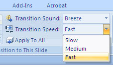 MS PowerPoint 2007 - Lesson 10: Slide presentation effects Picture 17
