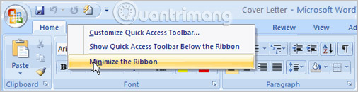 MS Word - Lesson 3: Customize the Word environment Picture 8