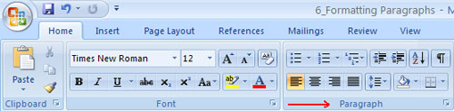 MS Word - Lesson 6: Format the text Picture 1