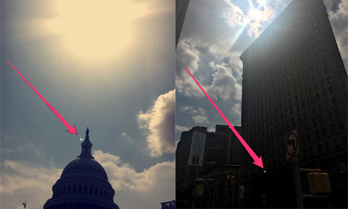 Mysterious blue crescent decoding in many photos of total eclipse in America Picture 1