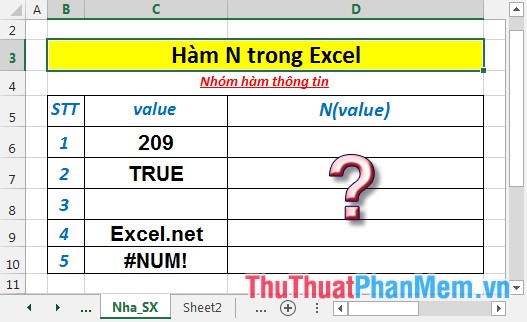 N function - The function returns the numeric value converted from any value other than the error value in Excel Picture 2