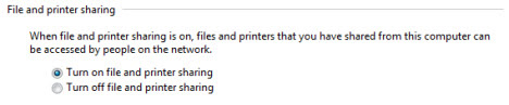 Network sharing settings in Windows 7 Picture 4