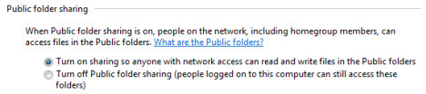 Network sharing settings in Windows 7 Picture 5