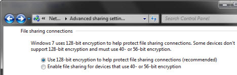 Network sharing settings in Windows 7 Picture 8