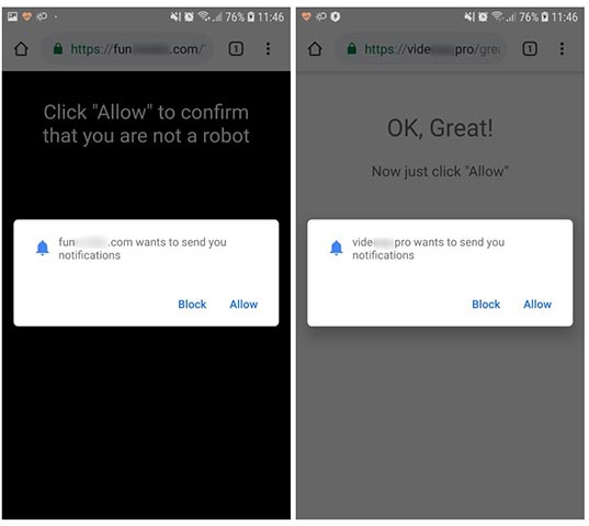New Android Trojans lead users to phishing websites by notification on the application Picture 3
