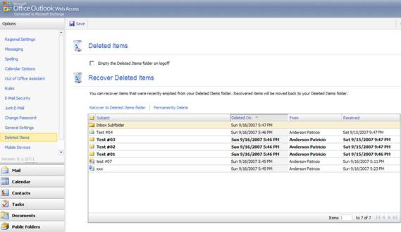 New Outlook Web Access features in Exchange 2007 SP1 Picture 1