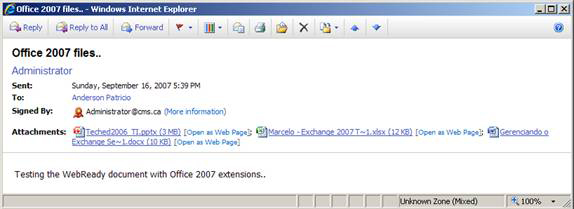 New Outlook Web Access features in Exchange 2007 SP1 Picture 2