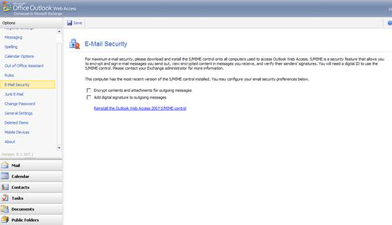 New Outlook Web Access features in Exchange 2007 SP1 Picture 8