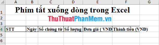 Newline shortcut in Excel Picture 6