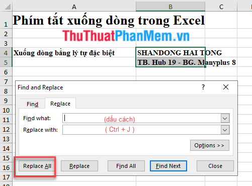 Newline shortcut in Excel Picture 9